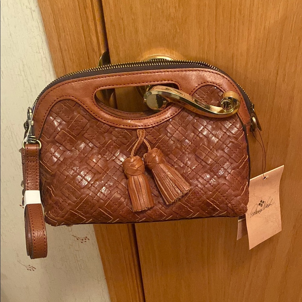 Patricia Nash Brown Woven Leather Handbag